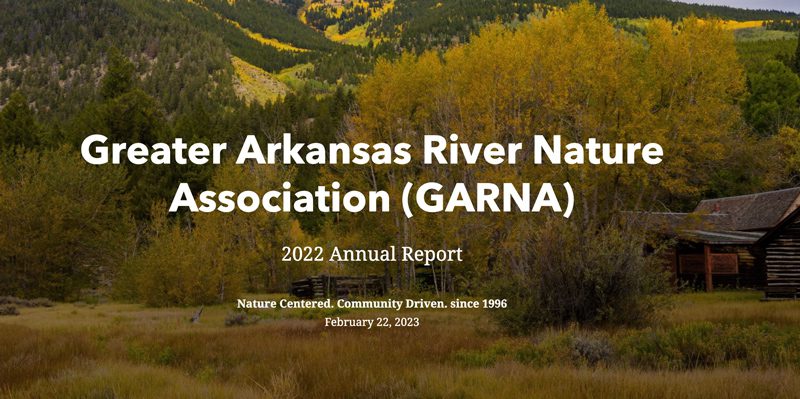 GARNA's 2022 Annual Report cover image yellow fall colors on trees